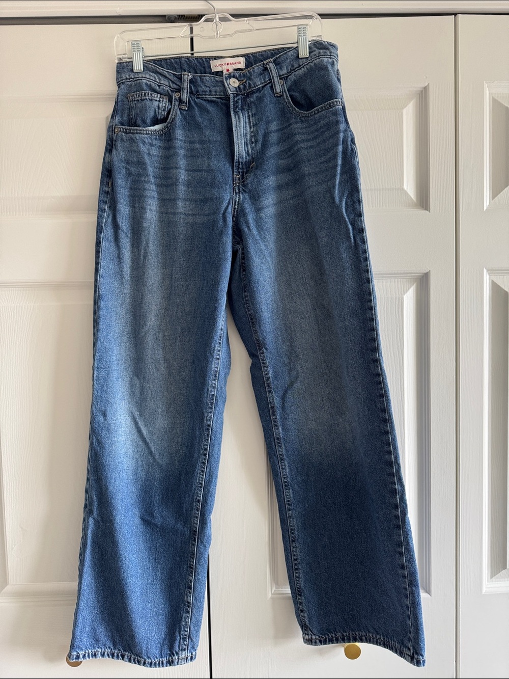 Lucky Brand wide leg high rise jean